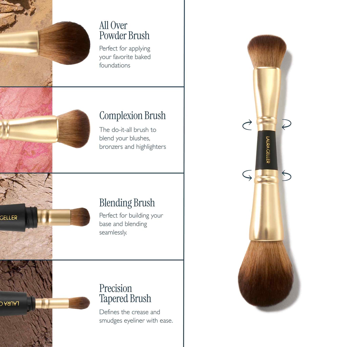 Geller To-Go 4-in-1 Travel Makeup Brush